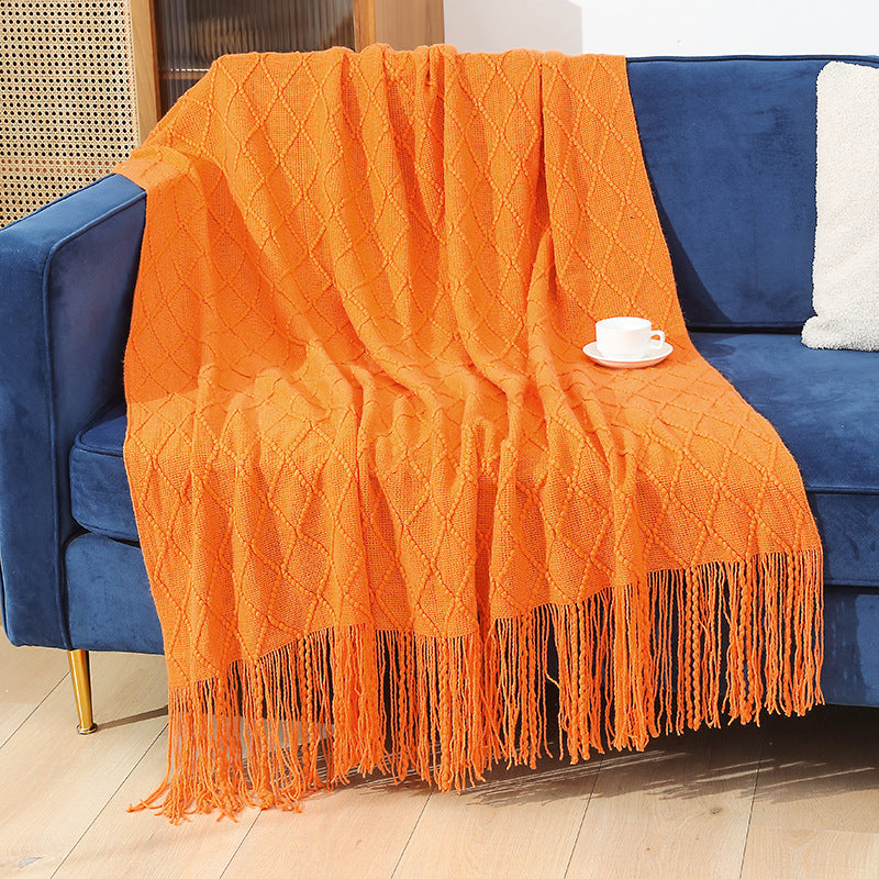 Damer cozy strikket teppe Luvikno