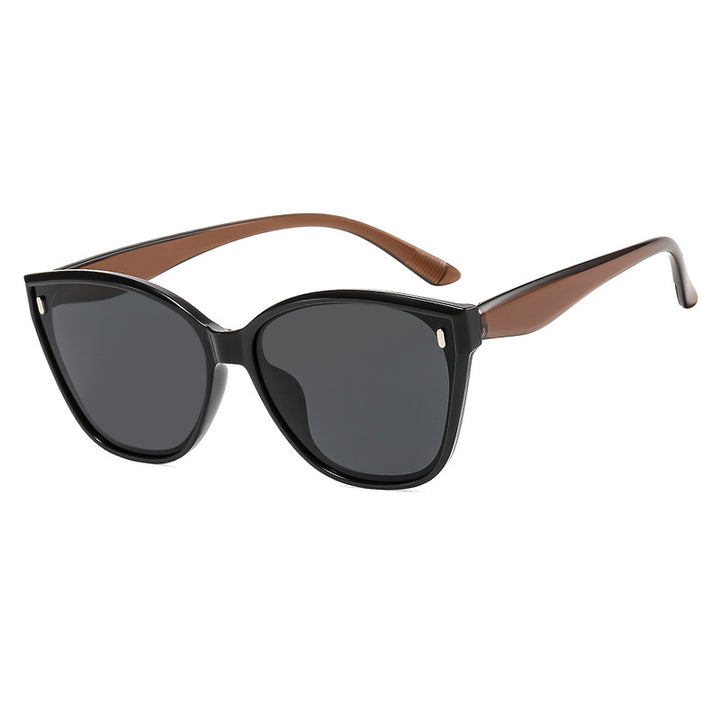 Dame Cat-Eye solbriller med beskyttende UV-filter og stilfull ramme Luvikno