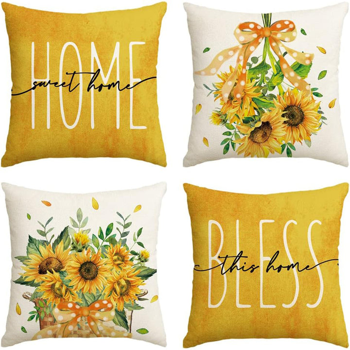 Women’s pillowcases with cheerful sunflower design Luvikno