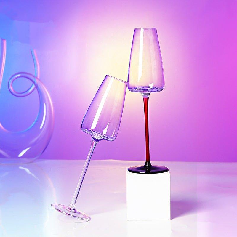 Krystallglass Rød Stilk Burgunder Glass | Luvikno