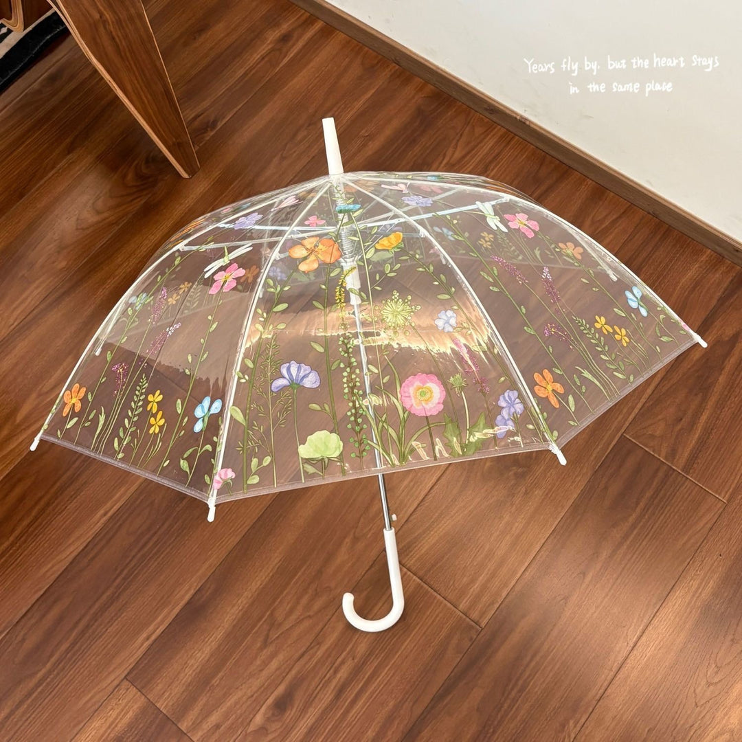 Dame Floral Motiv Regnparaply Luvikno