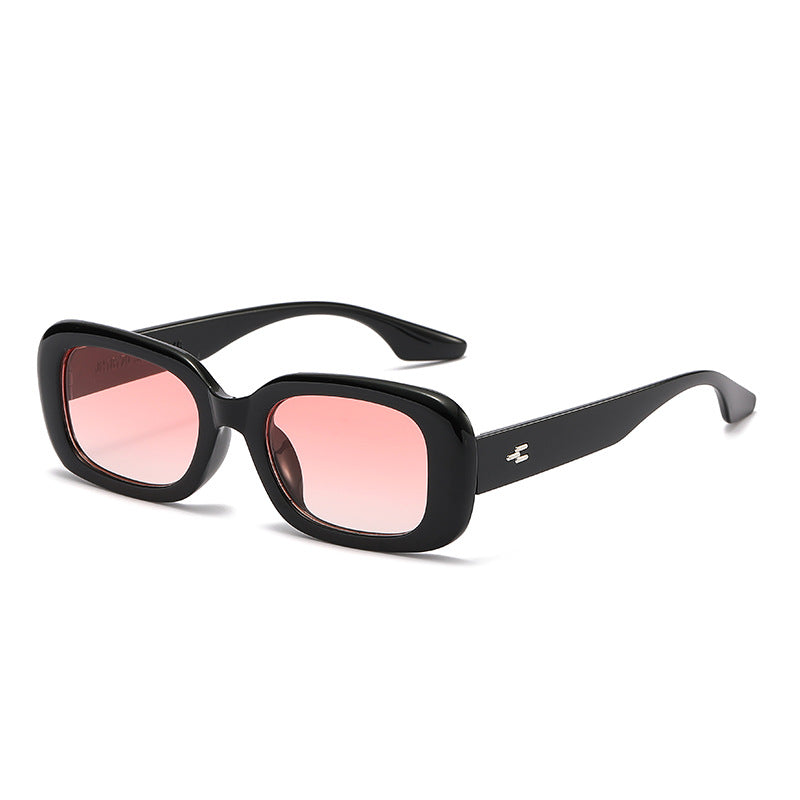 Dame moteriktig kvadratisk solbrille med bred ramme og UV-beskyttelse Luvikno