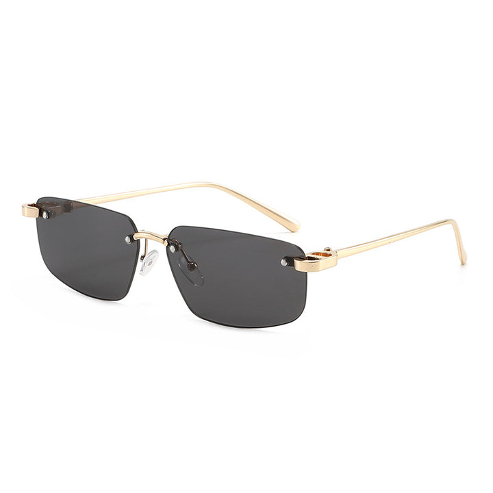 Dame moteriktig rektangulær solbrille med minimalistisk ramme Luvikno