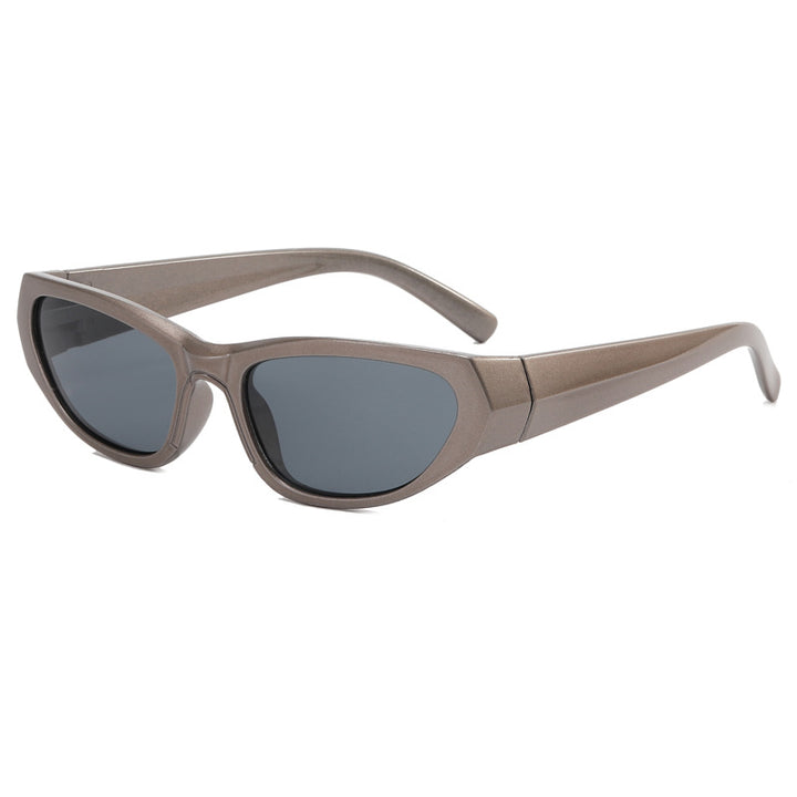 Dame moteriktig solbrille med speilbelagte glass Luvikno
