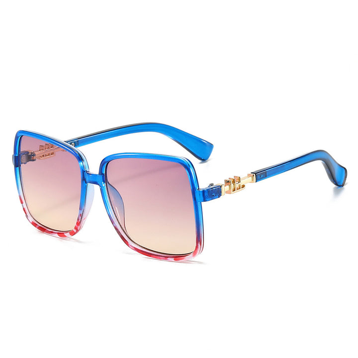 Dame solbrille med stor ramme og gradient Luvikno
