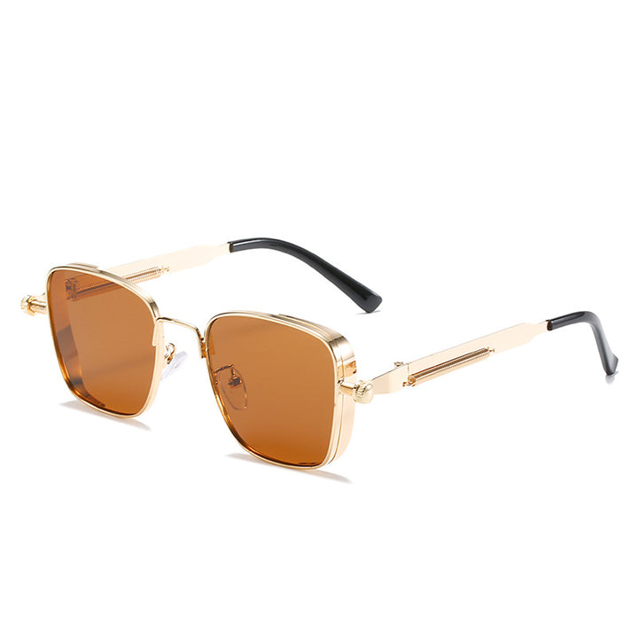 Dame modernistisk solbrille i elegant metallramme Luvikno