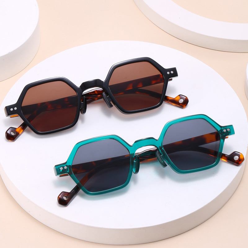 Damer Geometrisk Solbrille i moderne Hexagon-design Luvikno