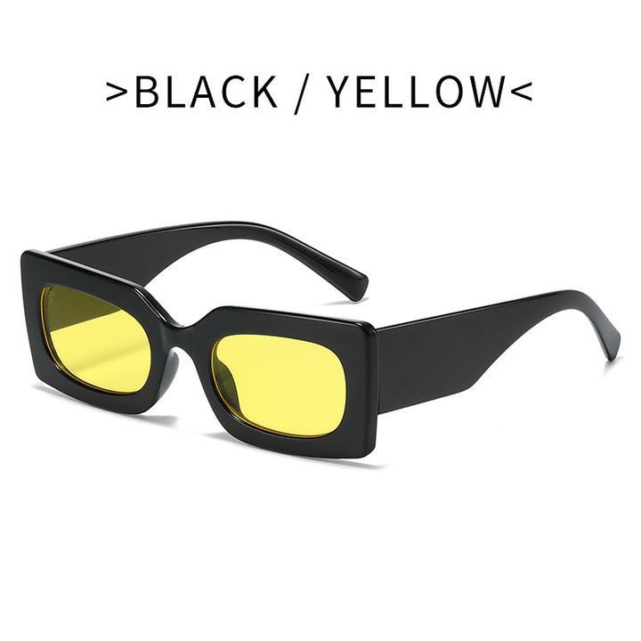 Dame Fashion-solbrille i moderne firkantet design Luvikno