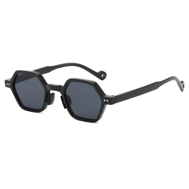 Damer Geometrisk Solbrille i moderne Hexagon-design Luvikno