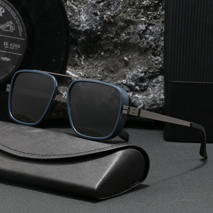 Herre premium solbrille i moderne kvadratisk design Luvikno