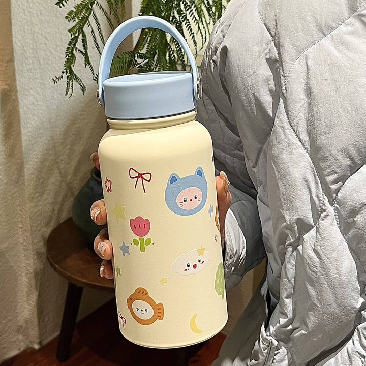 Dames isoleringsflaske med praktisk bæreveske og leken design Luvikno