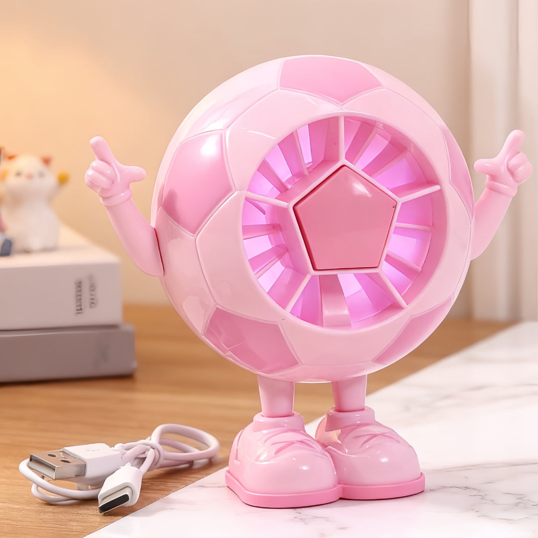 Dame kreativ fotball-vifte med USB-tilkobling Luvikno