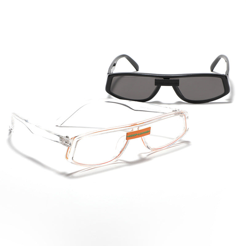 Dame futuristiske solbriller i minimalistisk design Luvikno