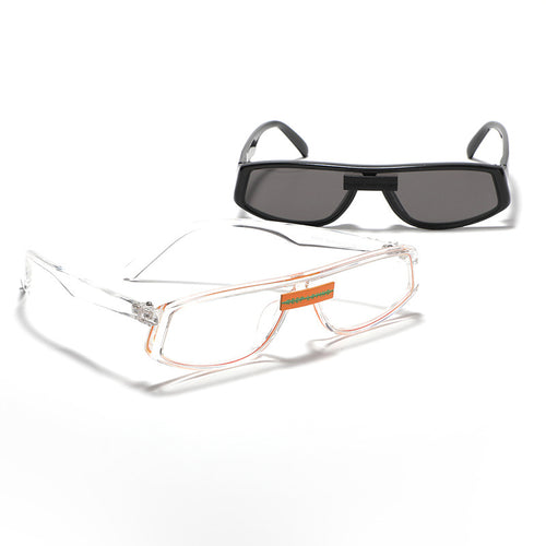 Dame futuristiske solbriller i minimalistisk design Luvikno