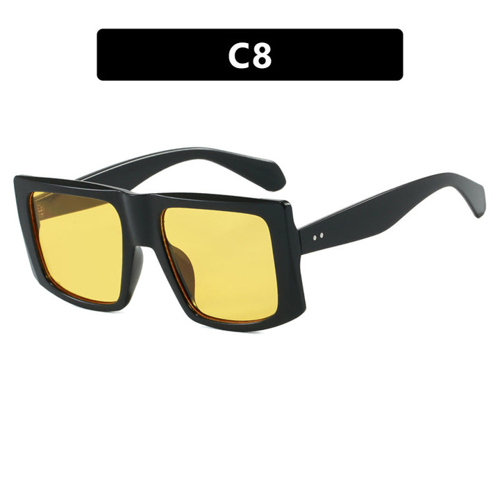 Dame kvadratisk solbrille med robust plastinnfatning og beskyttende UV-filter Luvikno