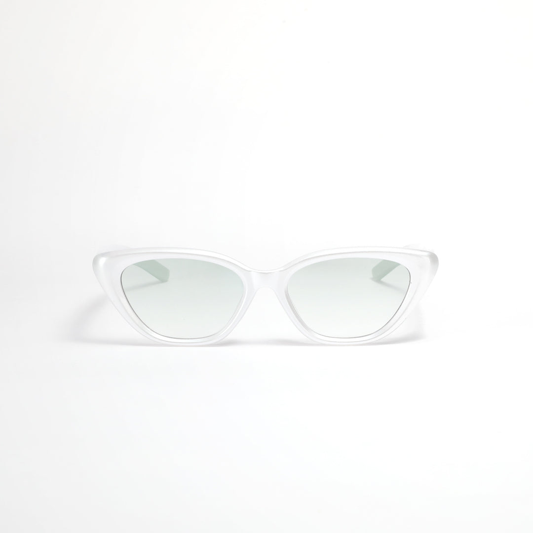 Dame Cat-Eye solbriller med gjennomsiktig design Luvikno
