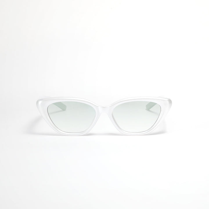 Dame Cat-Eye solbriller med gjennomsiktig design Luvikno