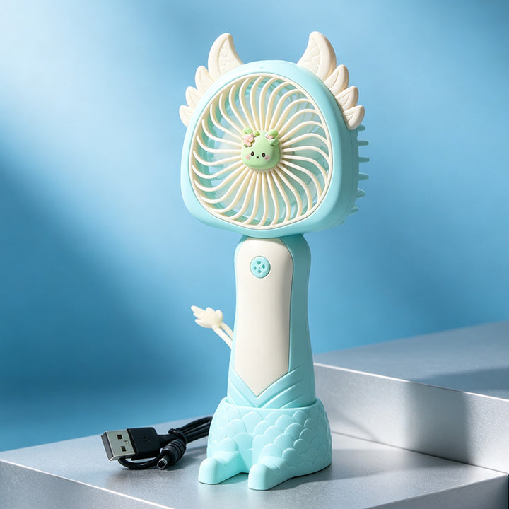 Dame bærbar USB håndvifte med søtt kattedesign Luvikno