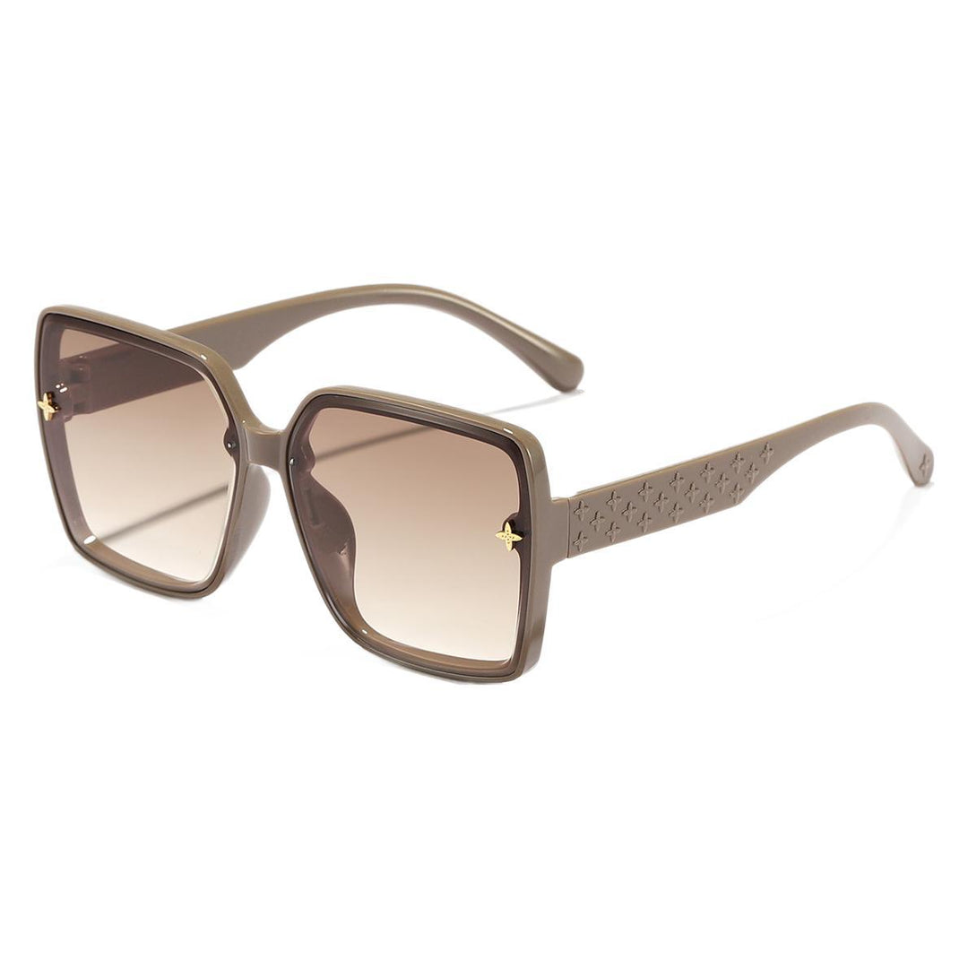 Dame oversized solbrille med elegant ramme og UV-beskyttelse Luvikno