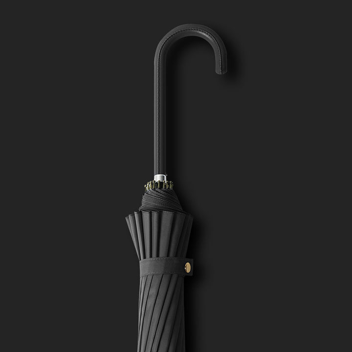 Damer elegant og vindbestandig sammenleggbart regnparaply med ergonomisk grep Luvikno