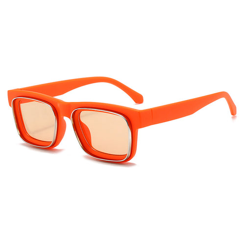 Dame moteriktig firkantet solbrille med kontrasterende ramme Luvikno