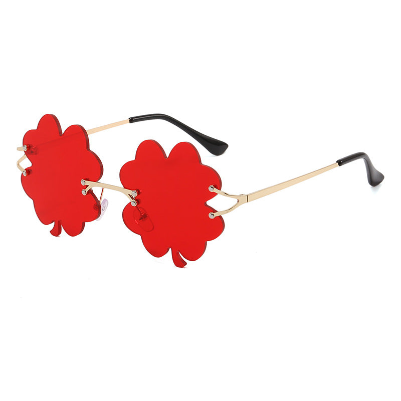 Dame leken solbriller med unik blomsterramme Luvikno