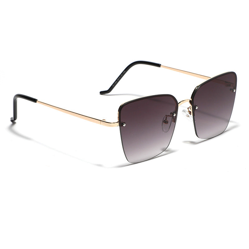 Dame moteriktig kvadratisk solbrille med gradientlinser Luvikno