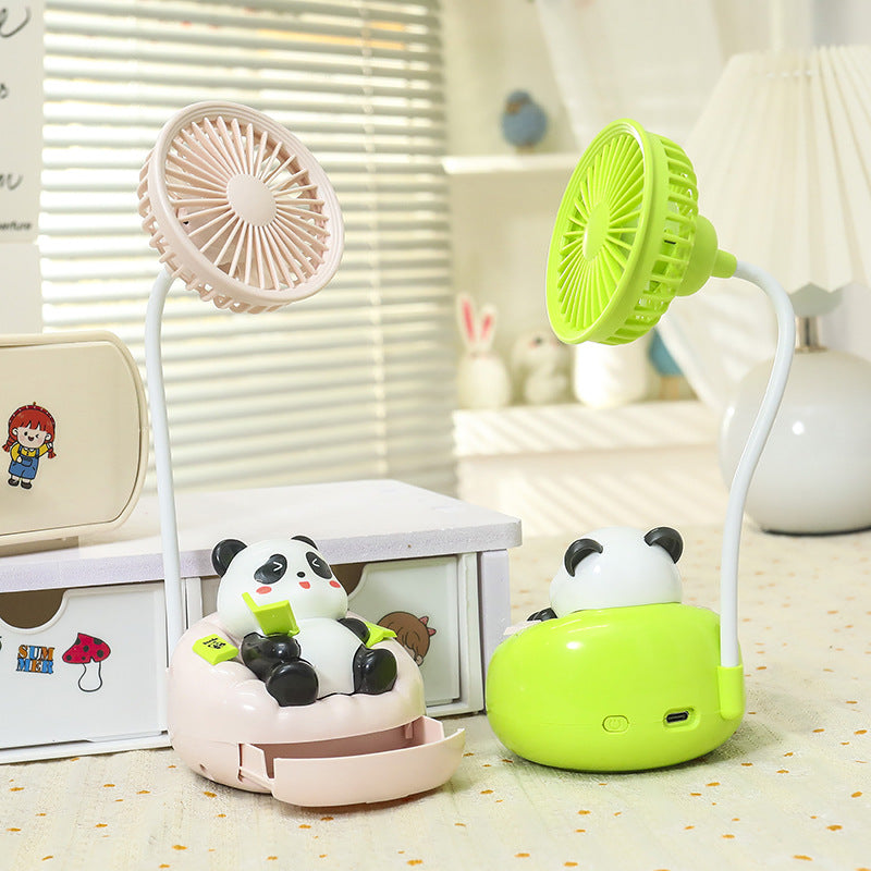 Dame Bærbar Mini-vifte med søtt panda-design Luvikno