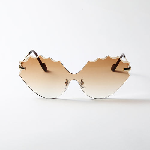 Dame solbrille med unik bølgedesign Luvikno