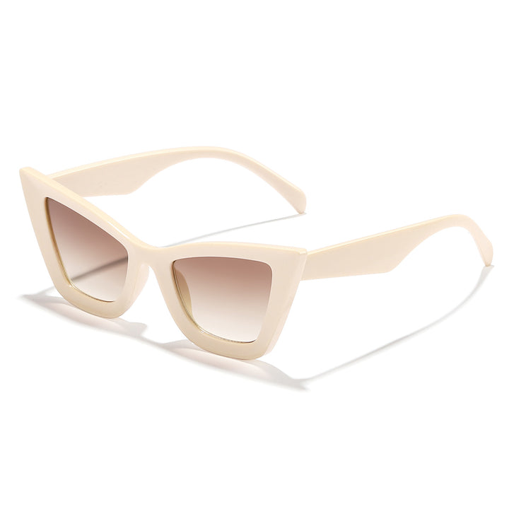 Dame Cat-Eye solbriller med moderne ramme og UV-beskyttelse Luvikno