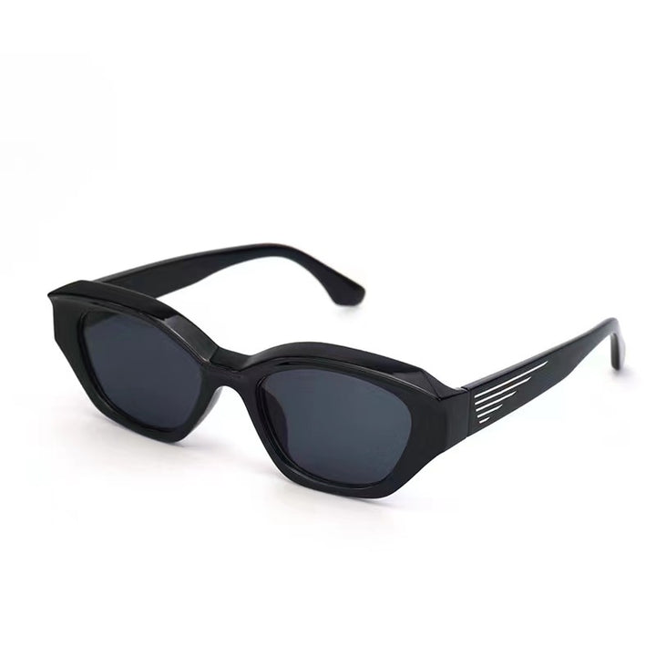 Dame Designer-solbrille med markant polygonal ramme og UV-beskyttelse Luvikno