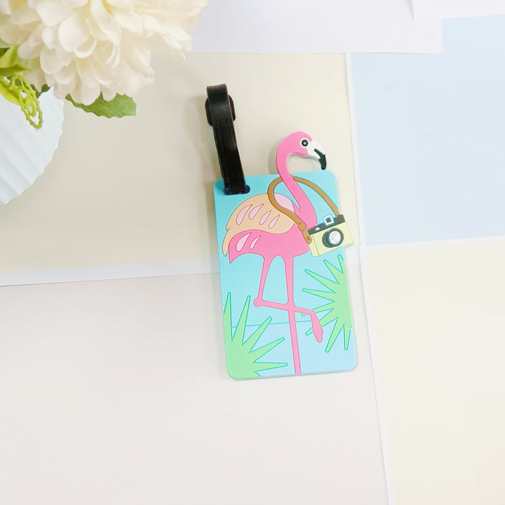 Unisex Bagasjelapp i Flamingo-design Luvikno