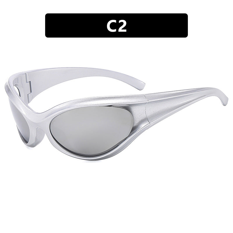 Dame sporty solbrille med aerodynamisk design Luvikno