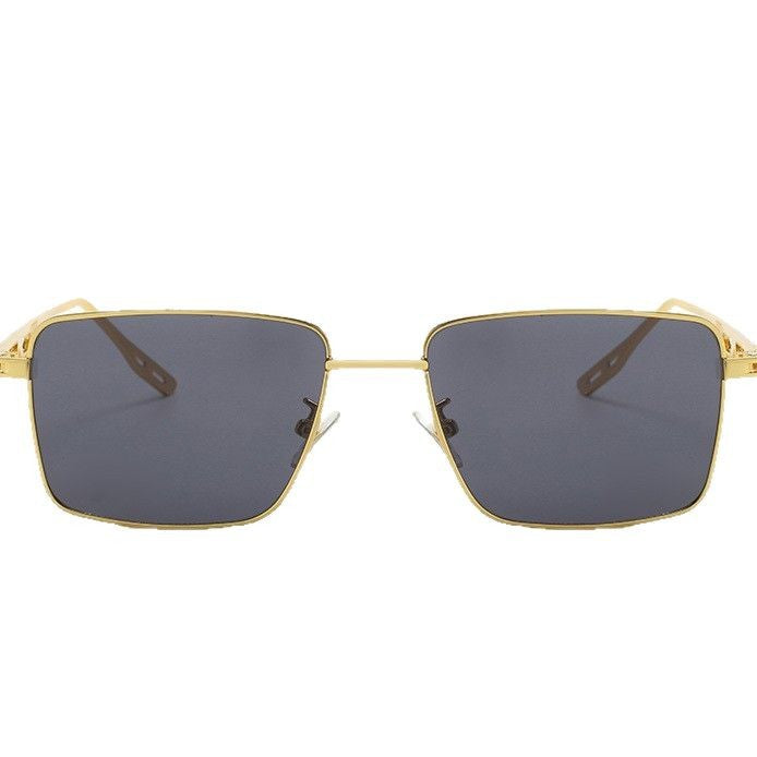 Dame luksus solbrille med markant geometrisk ramme og polarisert glass Luvikno