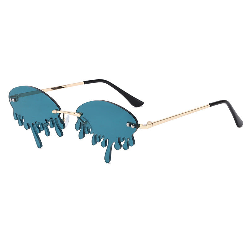 Dame solbrille med kreativ dråpe-design Luvikno