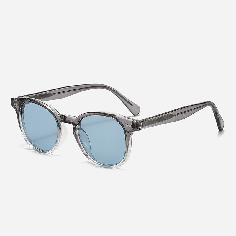 Dame Rund solbrille med stilfullt mønster og UV-beskyttelse Luvikno
