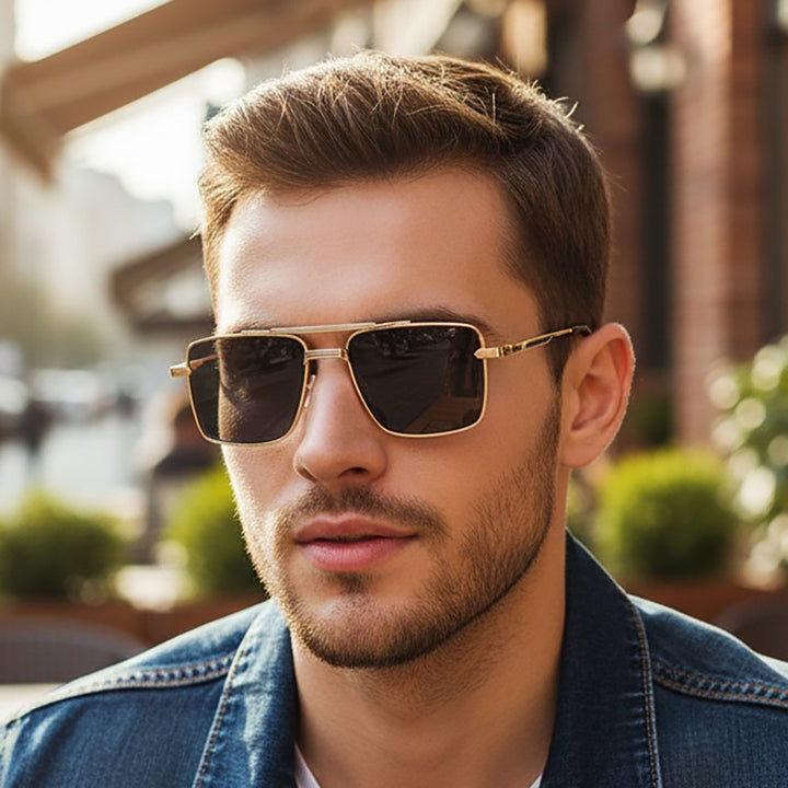 Dame futuristisk kvadratisk solbrille Luvikno
