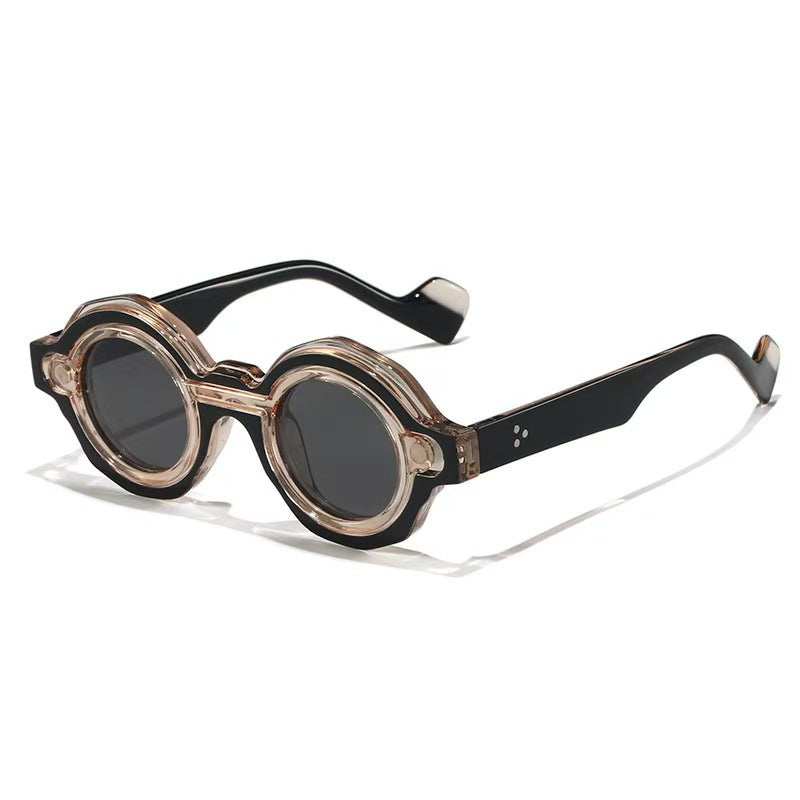 Damer moterik solbrille med unikt runddesign Luvikno