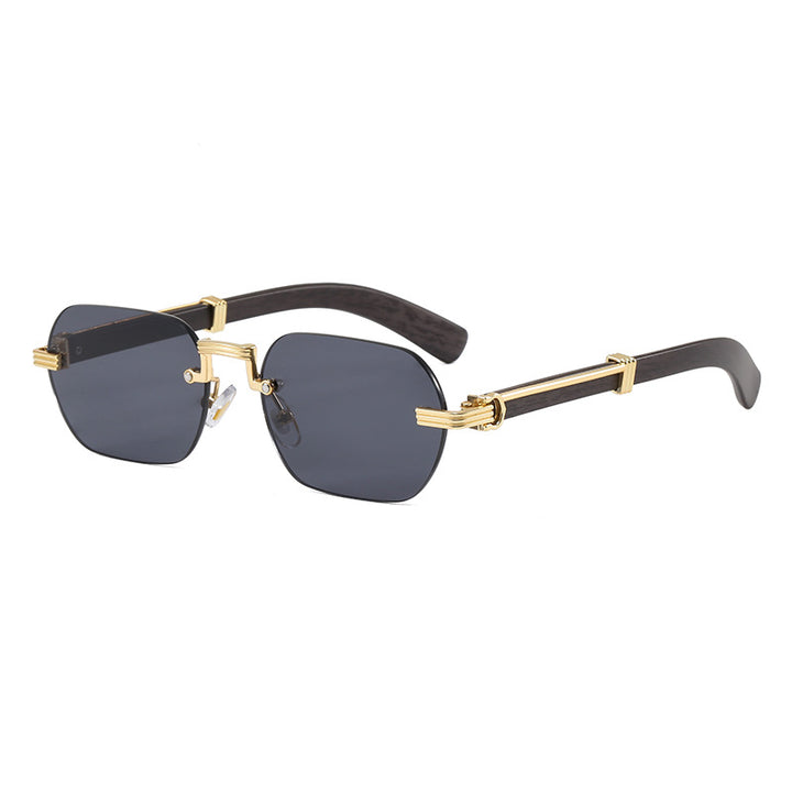 Damer Geometrisk Designer-solbrille med luksuriøs metallramme Luvikno