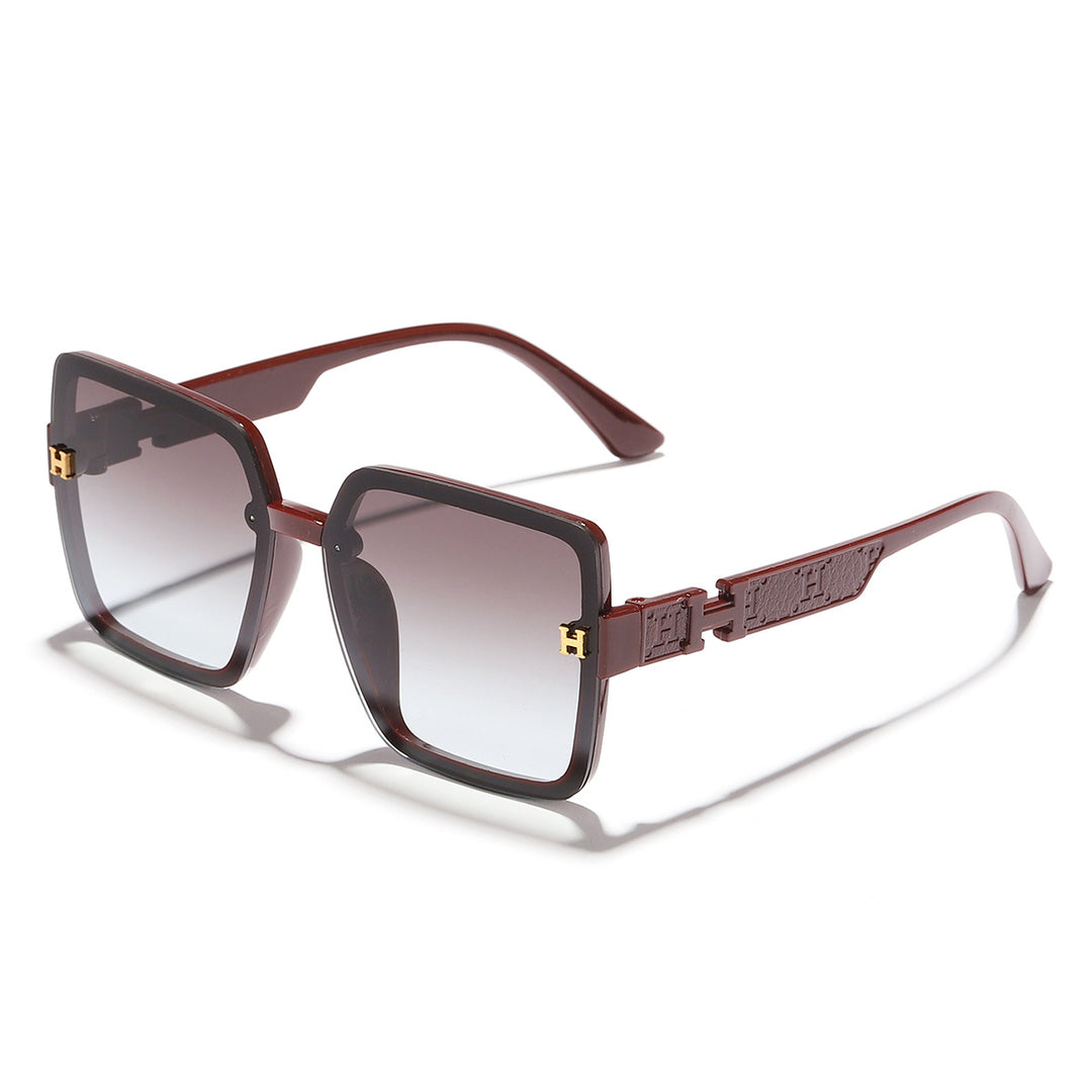 Dame oversized moteriktig solbrille med elegant fargeovergang Luvikno