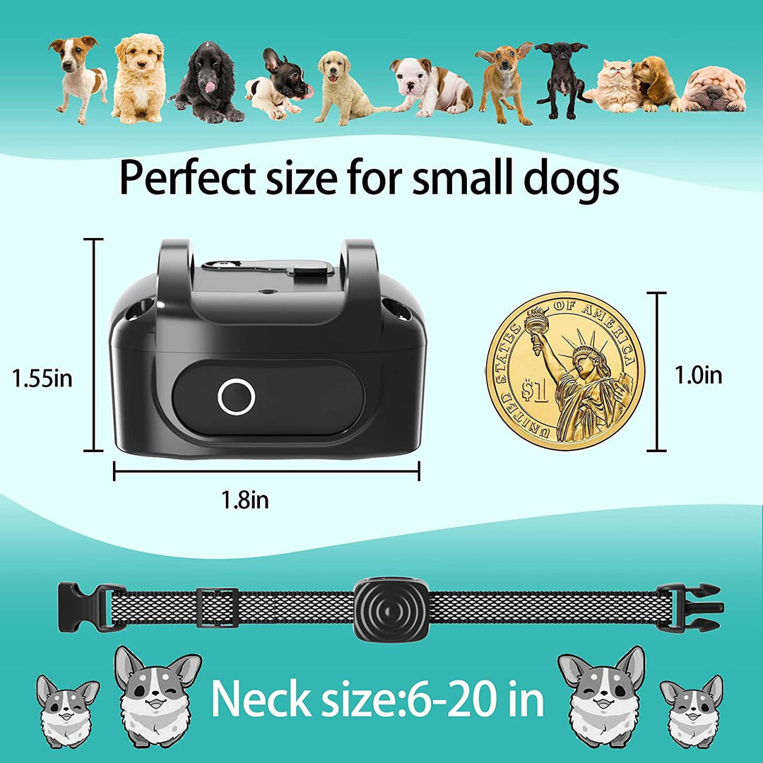 Luvikno | Anti-bjeffehalsbånd for små hunder med lyd og vibrasjon