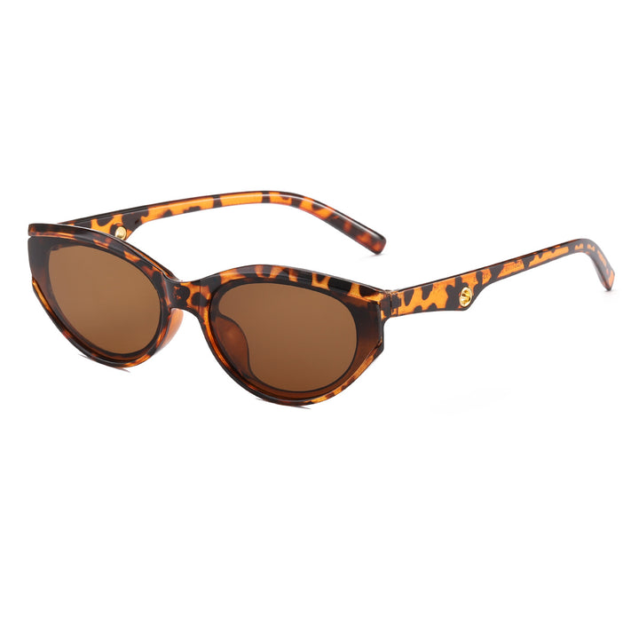 Dame Cat-Eye solbriller med gjennomsiktig, moderne design Luvikno