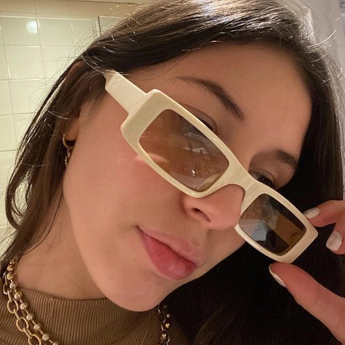 Dame moteriktig solbrille med trendy leopardmønster Luvikno