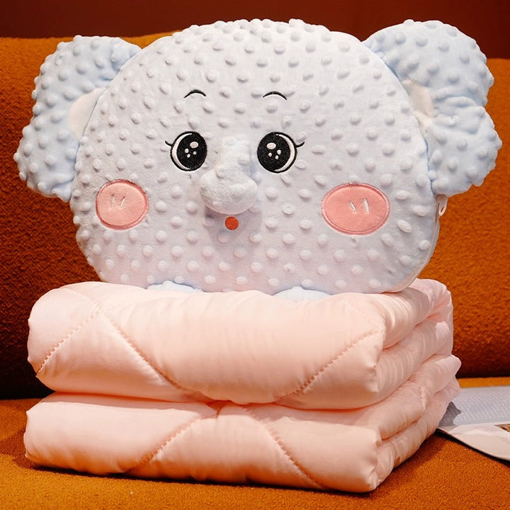 Cuddle Ready Søt Tegneseriepute Teppe | Luvikno