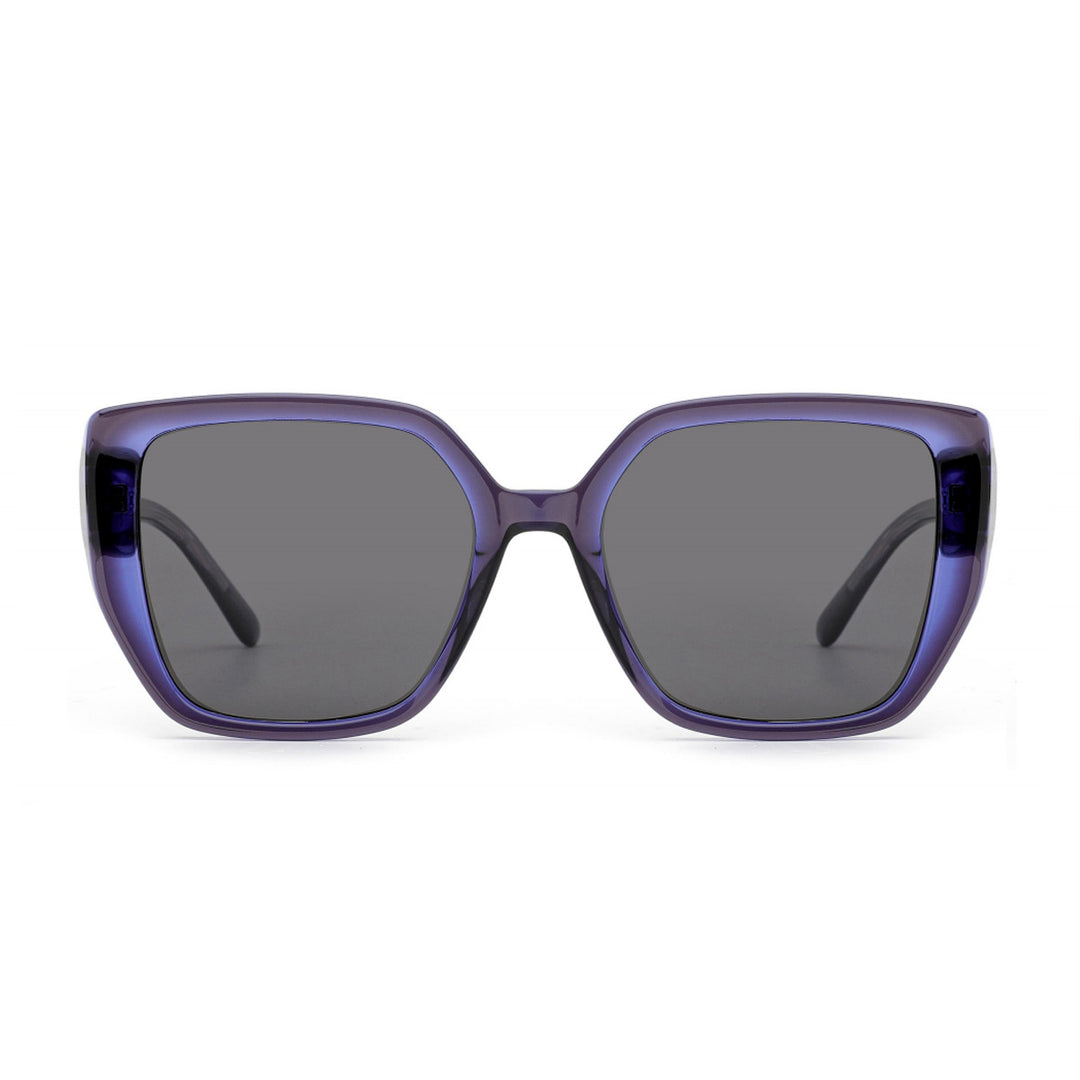 Dame stor firkantet solbrille med innovativ ramme og polarisert glass Luvikno