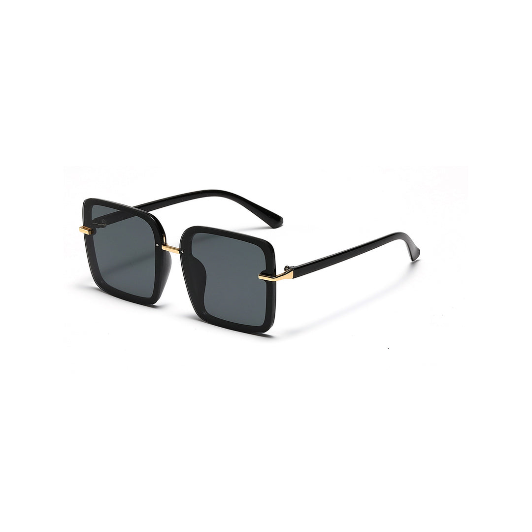 Damer firkantede solbriller med elegant innramming og UV-beskyttelse Luvikno