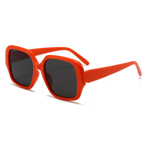 Dame moterisk kvadratisk solbrille med bred ramme Luvikno
