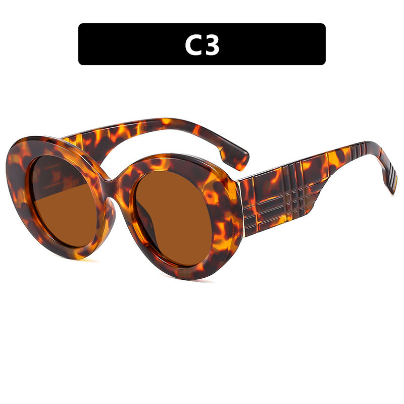 Dame ekstravagant solbrille med kreativ ramdesign og beskyttende UV-filter Luvikno