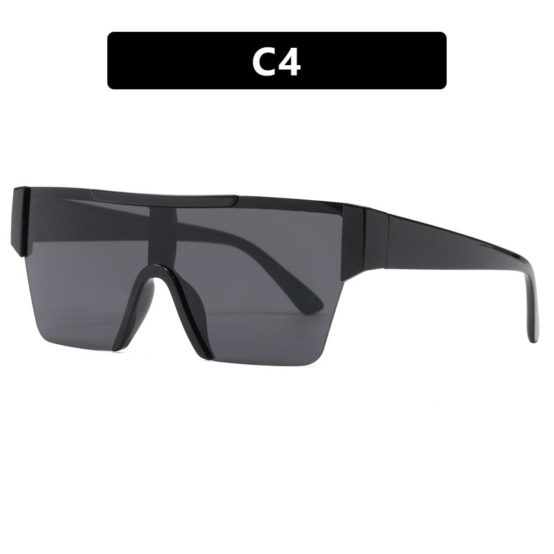 Dame futuristisk sportssolbrille med UV-beskyttelse og bred glassflate Luvikno