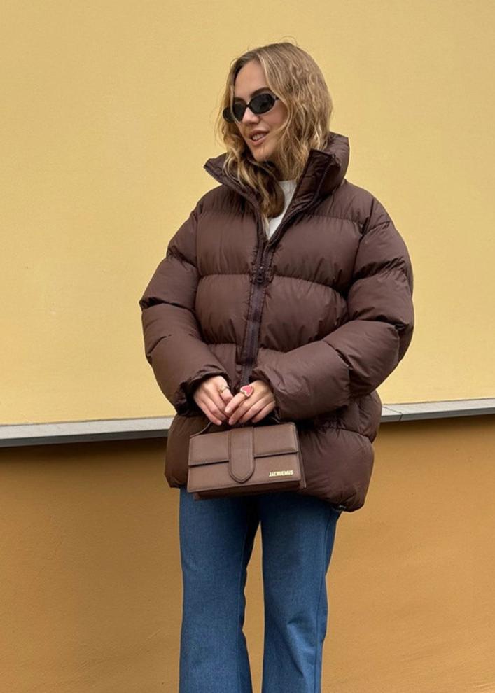 Luvik | Sjokolade-Puffer-jakke - Behagelig og Trendy